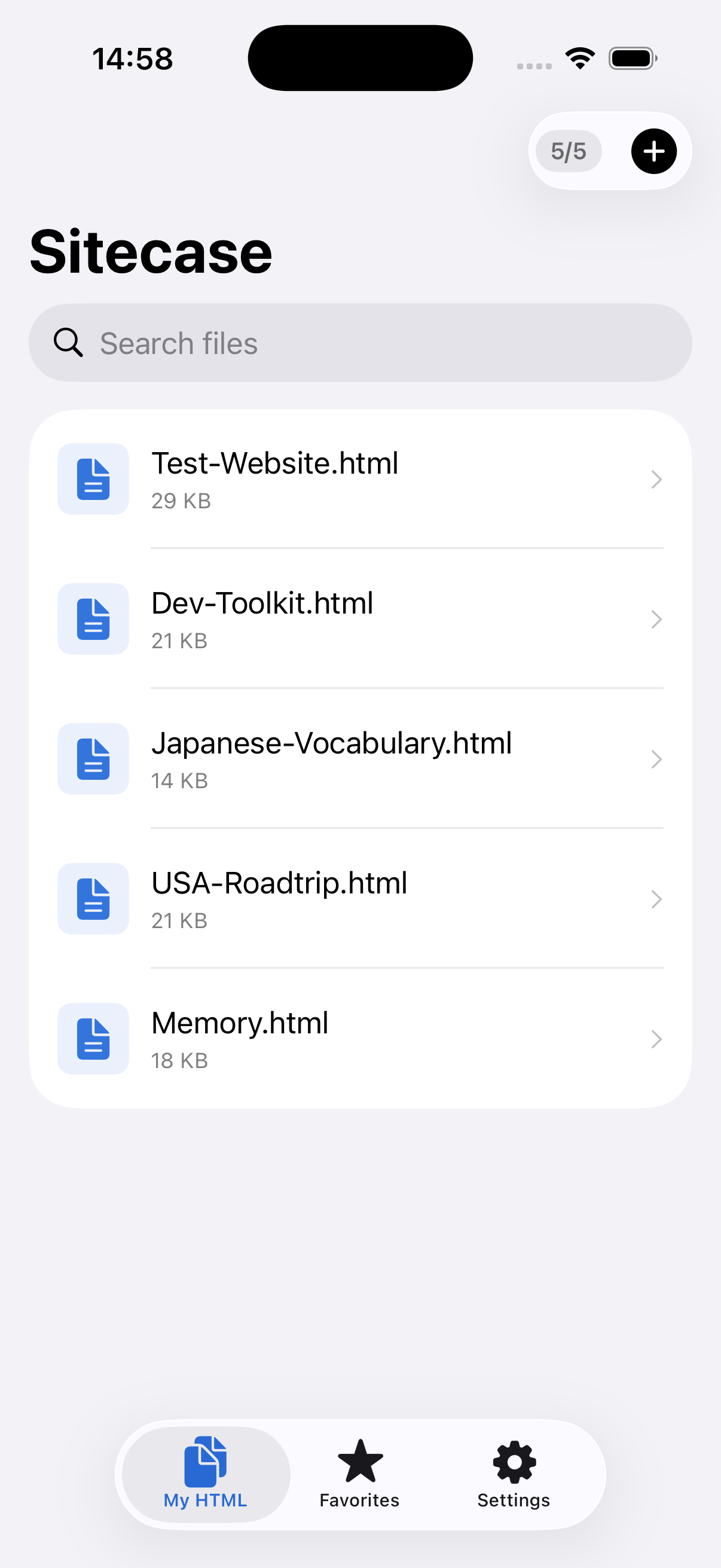 Sitecase: All your files at a glance