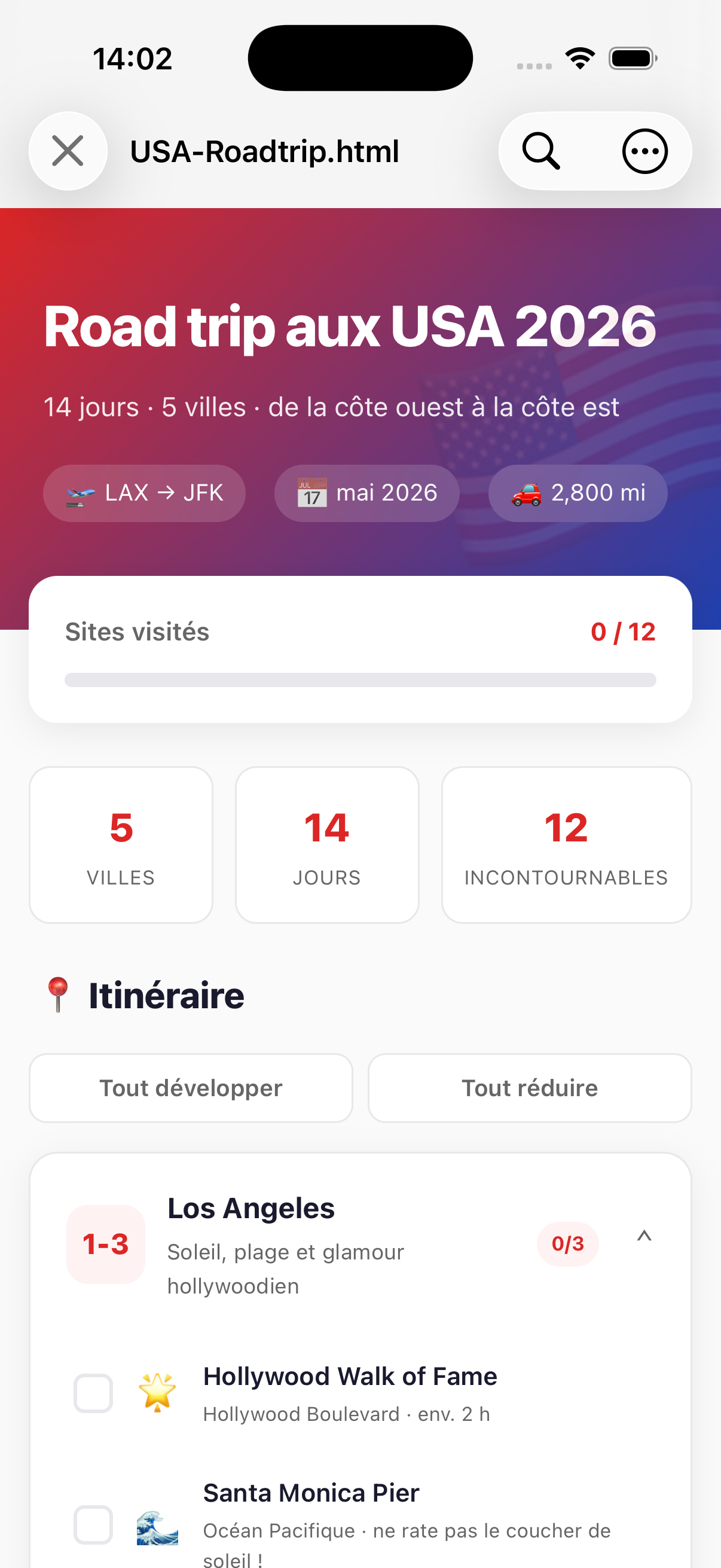 Sitecase: Itinéraires, hors ligne