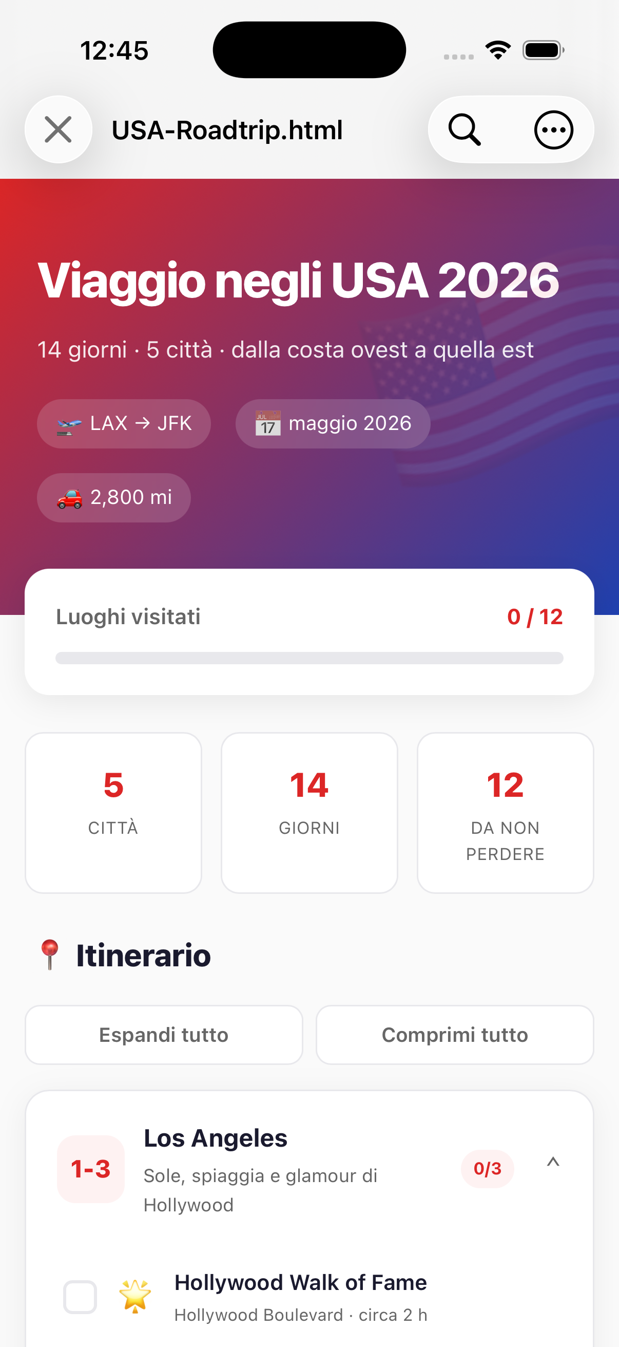 Sitecase: Itinerari offline